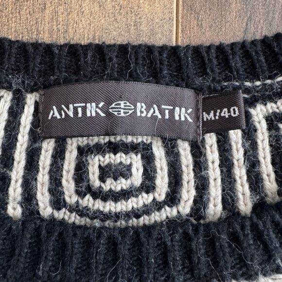 Antik Batik Knit Wool Blend Sweater Geometric Pattern Women’s Medium/40 France - Picture 3 of 10